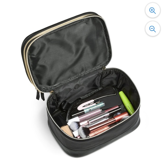 Modella Dual Zipper Cosmetic Toiletry Travel Bag for Makeup & Accessories - Picture 9 of 11